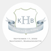 Wedding Monogram Crest Logo