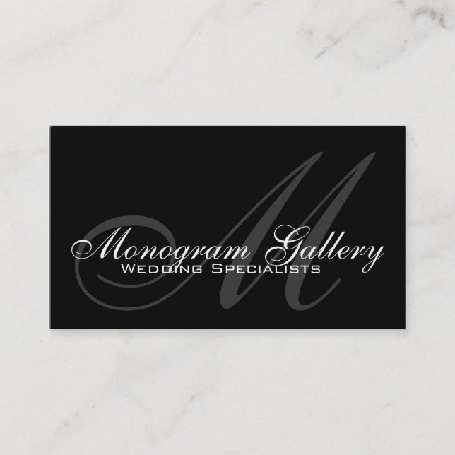 Wedding Monogram Customizable Business Card (Front)