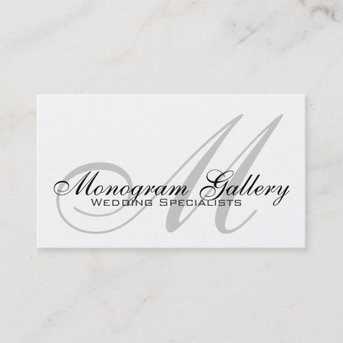 Wedding Monogram Customizable Business Card
