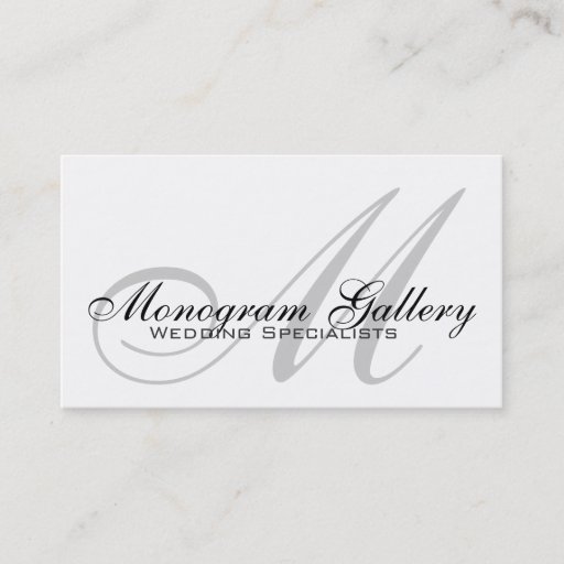 Customizable Wedding Monogram Customizable Business Card