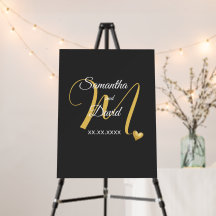 Wedding Monogram Design with Names and Date