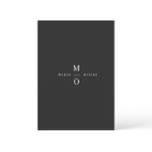 Wedding Monogram Elegant Minimal Stylish Black