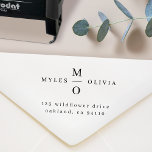 Wedding Monogram Elegant Mr and Mrs Self-inking Stamp<br><div class="desc">A minimalist monogram wedding design with elegant typography in black. The text can easily be personalized for your special day!</div>