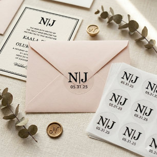 Wedding Monogram Envelope Stickers