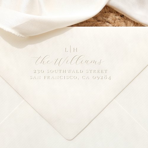 Wedding Monogram  Family Name  Return Address Embosser