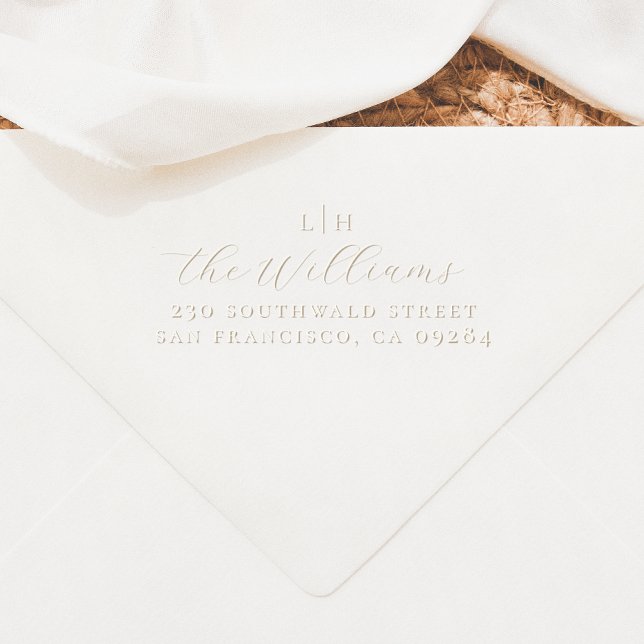 Wedding Monogram | Family Name & Return Address Embosser (Embosser Mock-up)