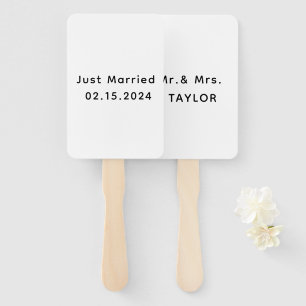 Wedding Monogram Hand Fan