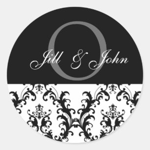 Wedding Monogram Initial Bride Groom Envelope Seal