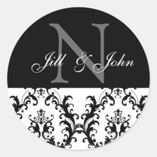 Wedding Monogram Initial Bride Groom Envelope Seal