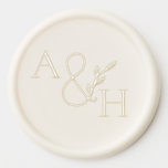 Wedding Monogram Initials Wax Seal Sticker<br><div class="desc">This personalized wax seal is designed to leave a lasting impression on your guests and elevate the elegance of your wedding invitations. It features your initials in a beautifully intricate design,  while creating a tactile experience that hints at the extraordinary celebration to come.</div>