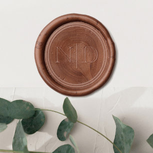 Wedding Monogram Initials Wax Seal Sticker
