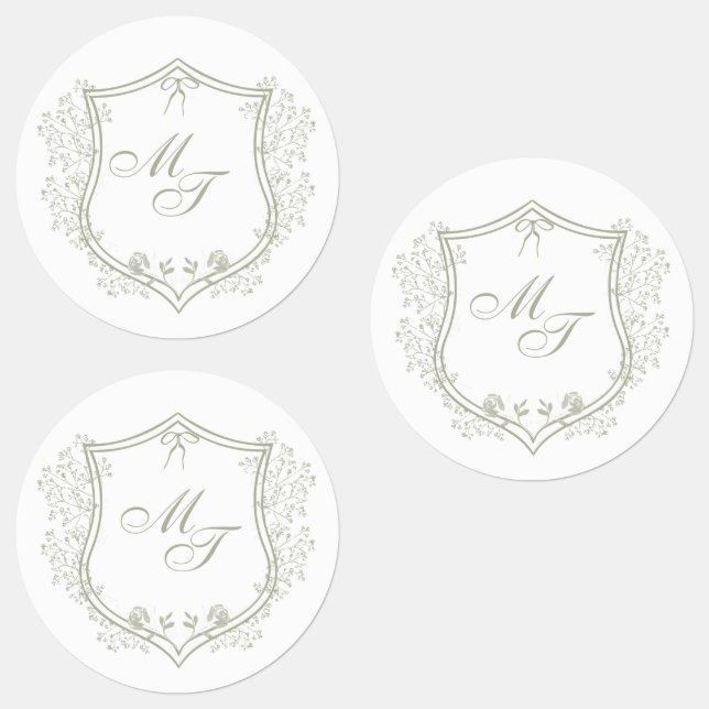 Wedding Monogram Labels (Group)