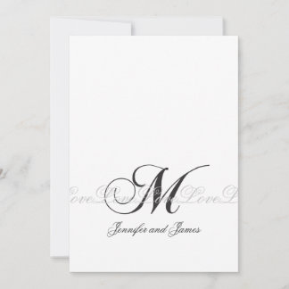 Wedding Monogram M Wedding Invitations
