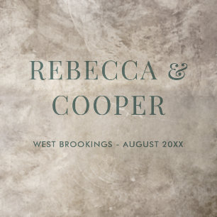 Wedding Monogram Minimalist Modern Floor Decals