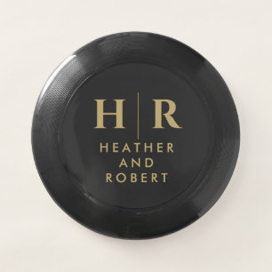 Wedding Monogram Modern Custom Bride and Groom Wham-O Frisbee