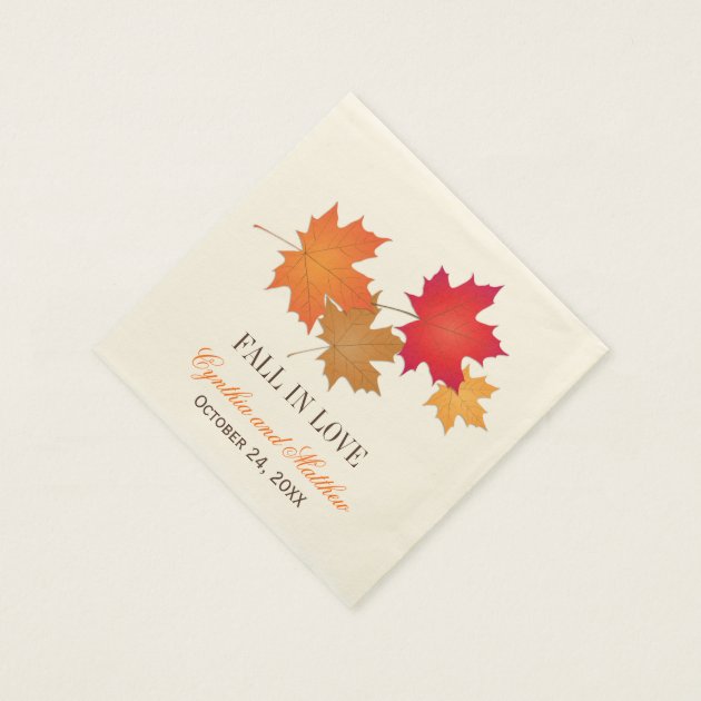 Wedding Monogram Napkins | Fall In Love