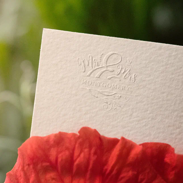 Wedding Monogram Personalized Mr. & Mrs. Embosser Zazzle