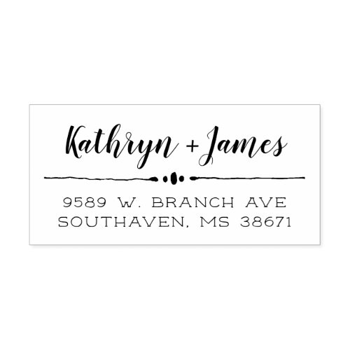 Wedding Monogram Return Address Self_inking Stamp