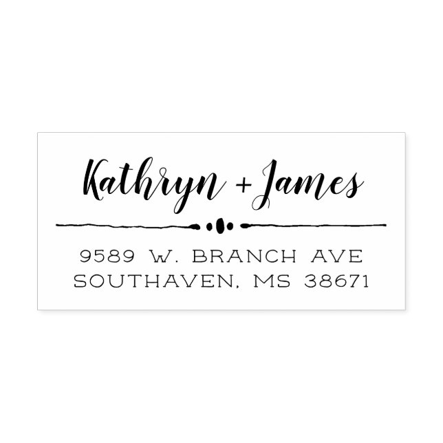 Wedding Monogram Return Address Self-inking Stamp (Design)