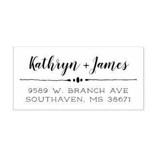 Wedding Monogram Return Address Stamp