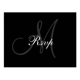 Wedding Monogram RSVP Postcard