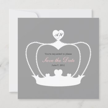 Wedding Monogram Save The Date Announcement by mazarakes at Zazzle