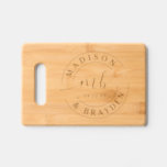 Wedding Monogram Script Personalized Names Engraved Cutting Board<br><div class="desc">Wedding Monogram Script Personalized Names Cutting Board features your personalized monogram in elegant modern calligraphy script typography with your custom names and wedding date. Perfect for wedding gifts for the newlyweds and anniversary gifts. Designed by Evco Studio www.zazzle.com/store/evcostudio</div>
