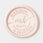 Wedding Monogram Script Personalized Names Wax Seal Sticker<br><div class="desc">Wedding Monogram Script Personalized Names Wax Seal Sticker features your personalized monogram in elegant modern calligraphy script typography with your custom names and wedding date. Perfect for wedding envelope seals,  wedding invitations,  wine bottles,  wedding favors and lots more. Designed by Evco Studio www.zazzle.com/store/evcostudio</div>