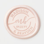 Wedding Monogram Script Personalized Names Wax Seal Sticker<br><div class="desc">Wedding Monogram Script Personalized Names Wax Seal Sticker features your personalized monogram in elegant modern calligraphy script typography with your custom names and wedding date. Perfect for wedding envelope seals,  wedding invitations,  wine bottles,  wedding favors and lots more. Designed by Evco Studio www.zazzle.com/store/evcostudio</div>