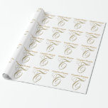 Wedding Monogram T Gift Wrapping paper<br><div class="desc">Wedding Monogram or Anniversary Gift Wrapping paper.</div>