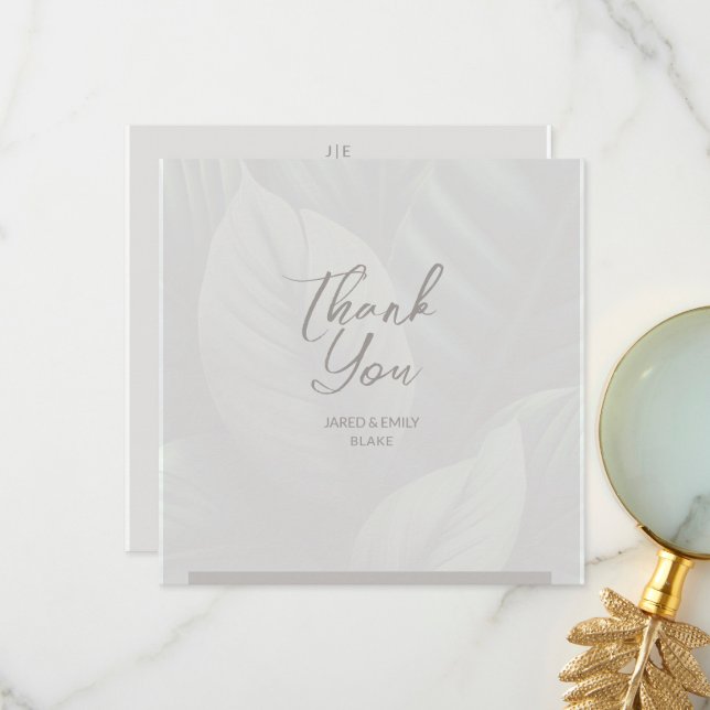 Wedding Monogram Thank You Card (Front/Back In Situ)