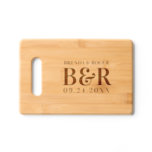 Wedding Monogram Typography Design Cutting Board<br><div class="desc">Personalize your cutting board with your initials and your wedding date.
Simple,  minimalistic,  and elegant design. It is the perfect wedding gift.</div>