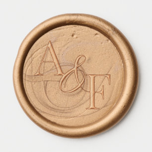 Wedding Monogram Wax Seal Sticker