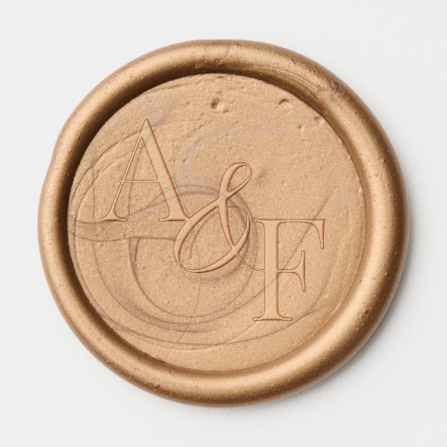 Wedding Monogram Wax Seal Sticker (Front)