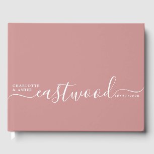 Wedding Monogram Wedding Dusty Pink Guest Book