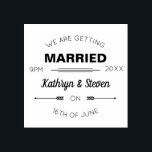 Wedding Monograms. Getting Married Typography. Rubber Stamp<br><div class="desc">Available here:
http://www.zazzle.com/whitepaperbirch</div>