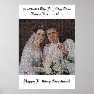 Wedding Mosaic Poster
