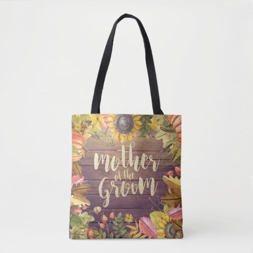 Wedding Mother of the Groom Autumn Maple Pumpkins Tote Bag