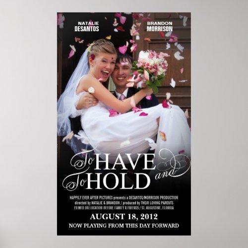 Wedding Movie Poster _ Close_up Photo Template