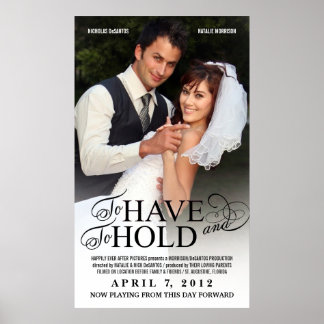 Wedding Movie Poster - Custom Photo Template