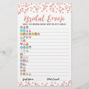 Wedding movies emoji with Answers Bridal shower