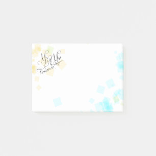 WEDDING -Mr and Mrs Pastel Beach Colors Confetti Post-it Notes