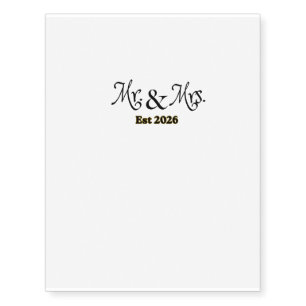Wedding Mr and Mrs temporary Tattoos