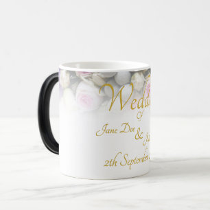 Wedding Mug - Bride with colorful wedding bouquet