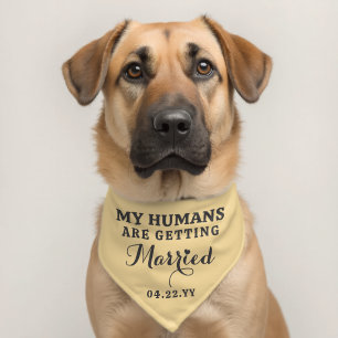 Wedding My Humans Are Getting Married Personalized Pet Bandana Collar