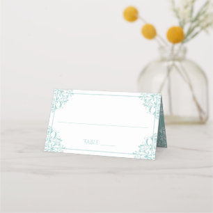Wedding Name Cards Nadine (Light Turquoise Blue)