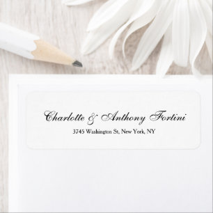 Wedding Name Classical Handwriting Design Label