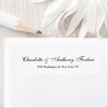 Wedding Name Classical Handwriting Design  Label by made_in_atlantis at Zazzle