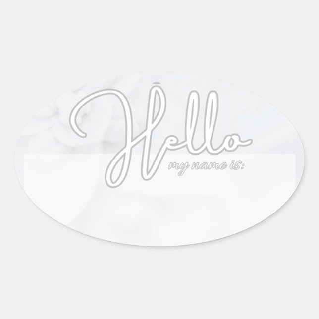 Wedding Name Tag (Front)