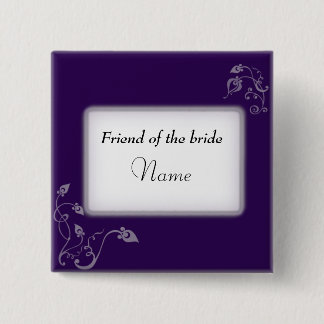 Wedding name tag button
